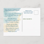 Weihnachten habe ich Ocean Beach Move Ankündigungspostkarte (Rückseite)