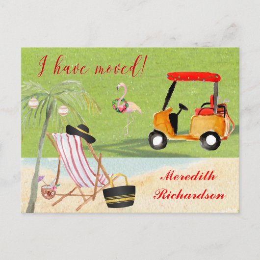 Weihnachten habe ich Ocean Beach Move Ankündigungspostkarte (Vorderseite)