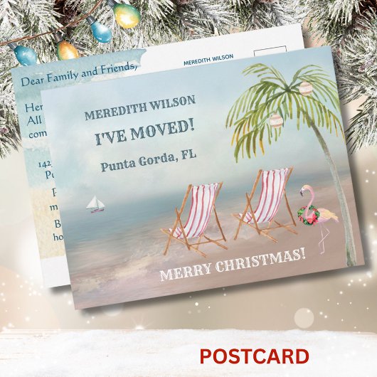 Weihnachten habe ich Ocean Beach Move Ankündigungspostkarte