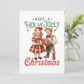 Weihnachten haben ein Holly Jolly Weihnachten Einladung (Stehend Vorderseite)