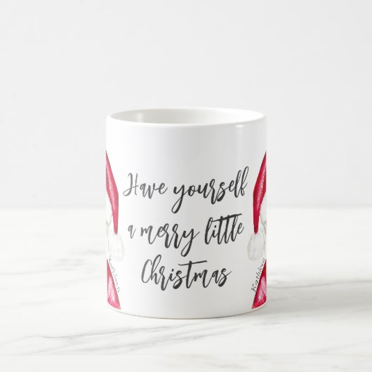 Weihnachten haben Sie einen fröhlichen kleinen Wei Kaffeetasse (Mittel)