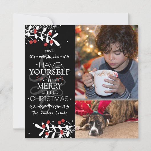 Weihnachten haben Sie selbst... Red Berries Fotoka (Vorderseite)