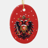 Weihnachten Habsburg Doppeladler Keramik Ornament (Hinten)