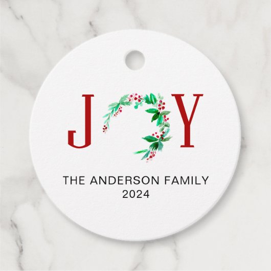 Weihnachten Halbkraut Urlaub Wasserfarbe Geschenkanhänger (Vorderseite)