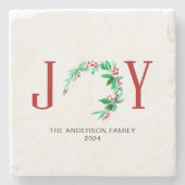 Weihnachten Halbkraut Urlaub Wasserfarbe Steinuntersetzer (Vorderseite)