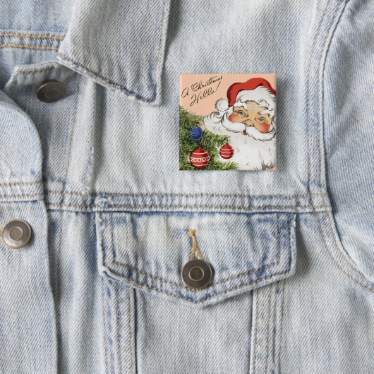 Weihnachten Hallo! Jolly Santa Claus Button (Beispiel)