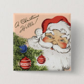 Weihnachten Hallo! Jolly Santa Claus Button (Vorderseite)