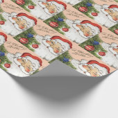 Weihnachten Hallo! Jolly Santa Claus Geschenkpapier (Ecke)