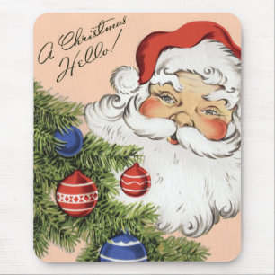 Weihnachten Hallo! Jolly Santa Claus Mousepad