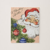 Weihnachten Hallo! Jolly Santa Claus Puzzle (Vertikal)