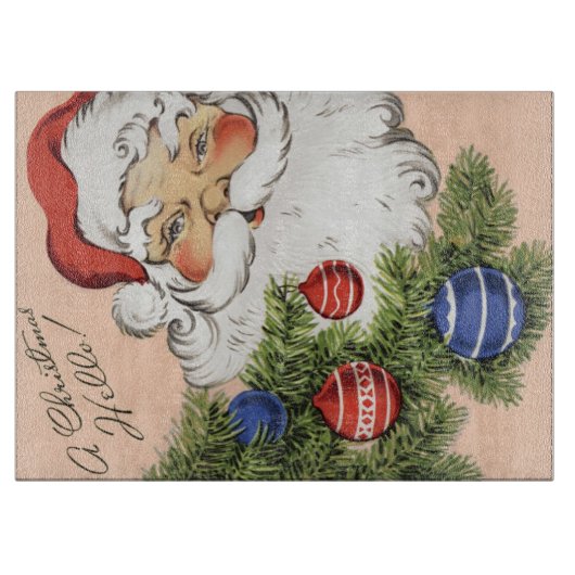Weihnachten Hallo! Jolly Santa Claus Schneidebrett (Vorderseite)