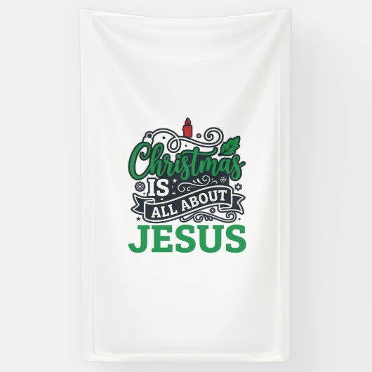 Weihnachten handelt von Jesus Design Banner (Vertikal)