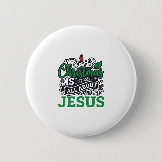 Weihnachten handelt von Jesus Design Button (Vorderseite)