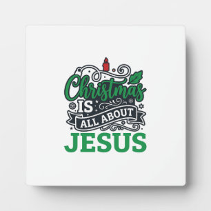 Weihnachten handelt von Jesus Design Fotoplatte