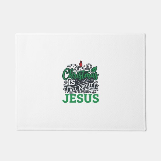 Weihnachten handelt von Jesus Design Fußmatte (Vorderseite)