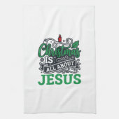 Weihnachten handelt von Jesus Design Geschirrtuch (Vertikal)