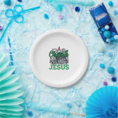 Weihnachten handelt von Jesus Design Pappteller (Party)