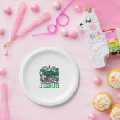 Weihnachten handelt von Jesus Design Pappteller (Party)