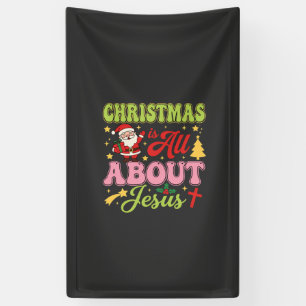 Weihnachten handelt von Jesus Retro Banner