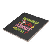 Weihnachten handelt von Jesus Retro Fliese (Seite)