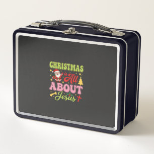 Weihnachten handelt von Jesus Retro Metall Brotdose