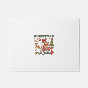 Weihnachten handelt von Jesus, Santa, Schlitten, R Fußmatte