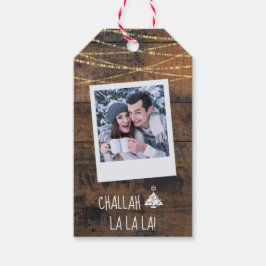 Weihnachten + Hanukkah Chrismukkah 2-seitiges Foto Geschenkanhänger