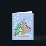 Weihnachten/Hanukkah einzigartiger Urlaub Feiertagskarte<br><div class="desc">Gedruckt aus einem Original Acrylgemälde von BL. Die meisten Artikel in meinem Shop sind lustig und humorvoll. Mit albernen lustigen Sprüchen können Sie laut lachen. Eins von freundlich und unglaublich witzig, sie passen die meisten Anlässe. Mein Ziel wird es sein, ein glückliches Lächeln auf deinem Gesicht zu erzeugen. Die Geschichte...</div>