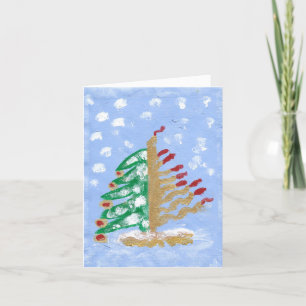 Weihnachten/Hanukkah einzigartiges Feiertagsmotiv Feiertagskarte