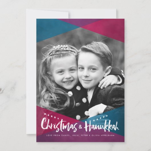 Weihnachten Hanukkah Foto Weihnachtskarten (Vorderseite)