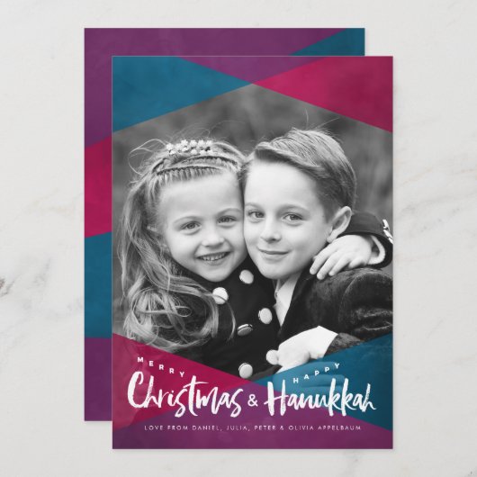 Weihnachten Hanukkah Foto Weihnachtskarten (Vorne/Hinten)