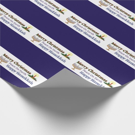 Weihnachten Hanukkah Geschenkpapier (Ecke)