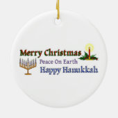 Weihnachten Hanukkah Keramikornament (Hinten)