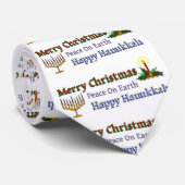 Weihnachten Hanukkah Krawatte (Gerollt)