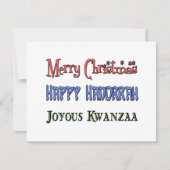 Weihnachten - Hanukkah - Kwanzaa (Vorderseite)