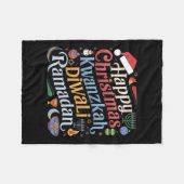 Weihnachten Hanukkah Kwanzaa Diwali Ramadan Fleecedecke (Vorderseite (Horizontal))