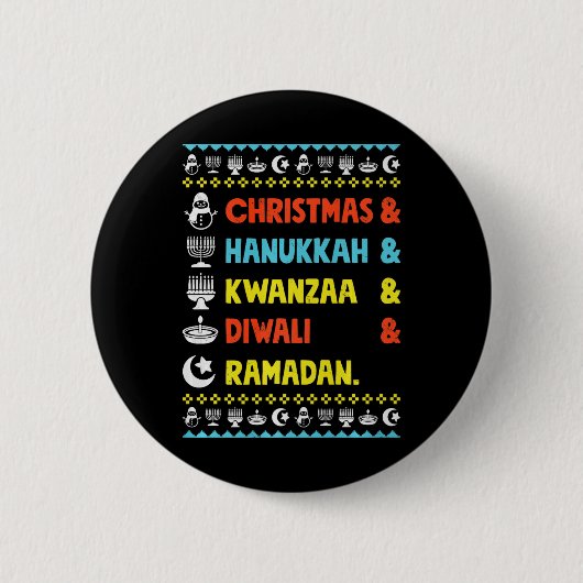 Weihnachten Hanukkah Kwanzaa Diwali Ramadan Funny Button (Vorderseite)