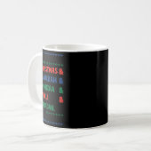 Weihnachten Hanukkah Kwanzaa Diwali Ramadan Funny Kaffeetasse (Vorderseite Links)