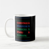 Weihnachten Hanukkah Kwanzaa Diwali Ramadan Funny Kaffeetasse (Links)
