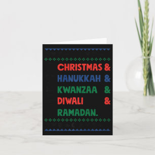 Weihnachten Hanukkah Kwanzaa Diwali Ramadan Funny Karte