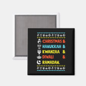 Weihnachten Hanukkah Kwanzaa Diwali Ramadan Funny  Magnet (Vorderseite/Rückseite)