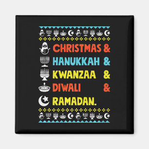Weihnachten Hanukkah Kwanzaa Diwali Ramadan Funny Magnet