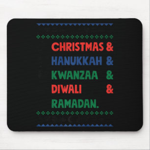 Weihnachten Hanukkah Kwanzaa Diwali Ramadan Funny Mousepad