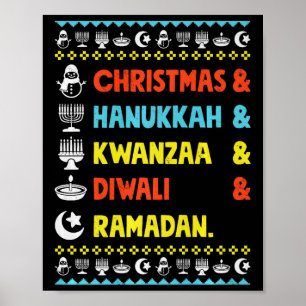 Weihnachten Hanukkah Kwanzaa Diwali Ramadan Funny  Poster