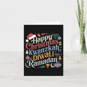 Weihnachten Hanukkah Kwanzaa Diwali Ramadan Karte
