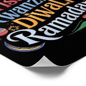 Weihnachten Hanukkah Kwanzaa Diwali Ramadan Poster (Ecke)