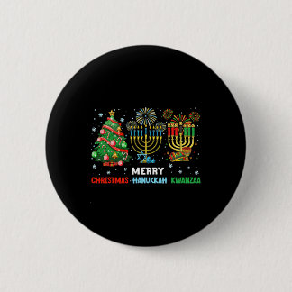 Weihnachten Hanukkah Kwanzaa glückliche Feiertage Button
