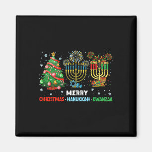 Weihnachten Hanukkah Kwanzaa glückliche Feiertage Magnet