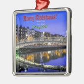 Weihnachten, Ha'penny Bridge, Dublin, Ornament Aus Metall (Links)