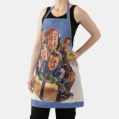 Weihnachten, Happy Family Rodeln Rodelbahn mit Aus Schürze (InSitu)